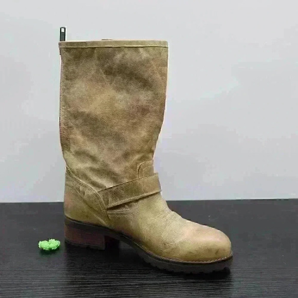 Steven Madden Buckette Brown/Gray Distressed Boots - Picture 3 of 11